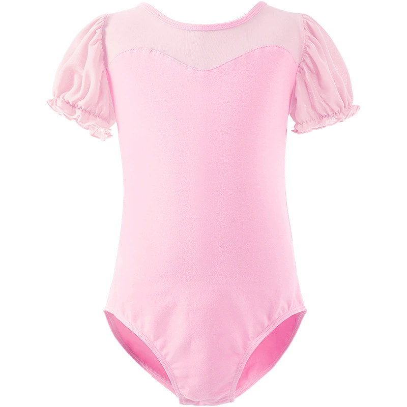 Children's dance clothing ballet practice network connective clothes children's dance clothing wood ear ear bubble sleeve Chinese dance service
