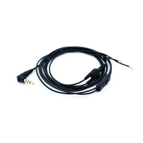 Zhongshan Zhensheng TPE semi-finished headphone cable with wheat belt wire control can cut the song black DIY headphone repair cable accessories
