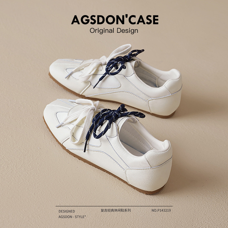 Calzado Deportivo Augusden para Mujer, Selección Cuidadosa, Estilo Otoño-Invierno 2025, Zapatillas Blancas Casuales con Forro de Felpa