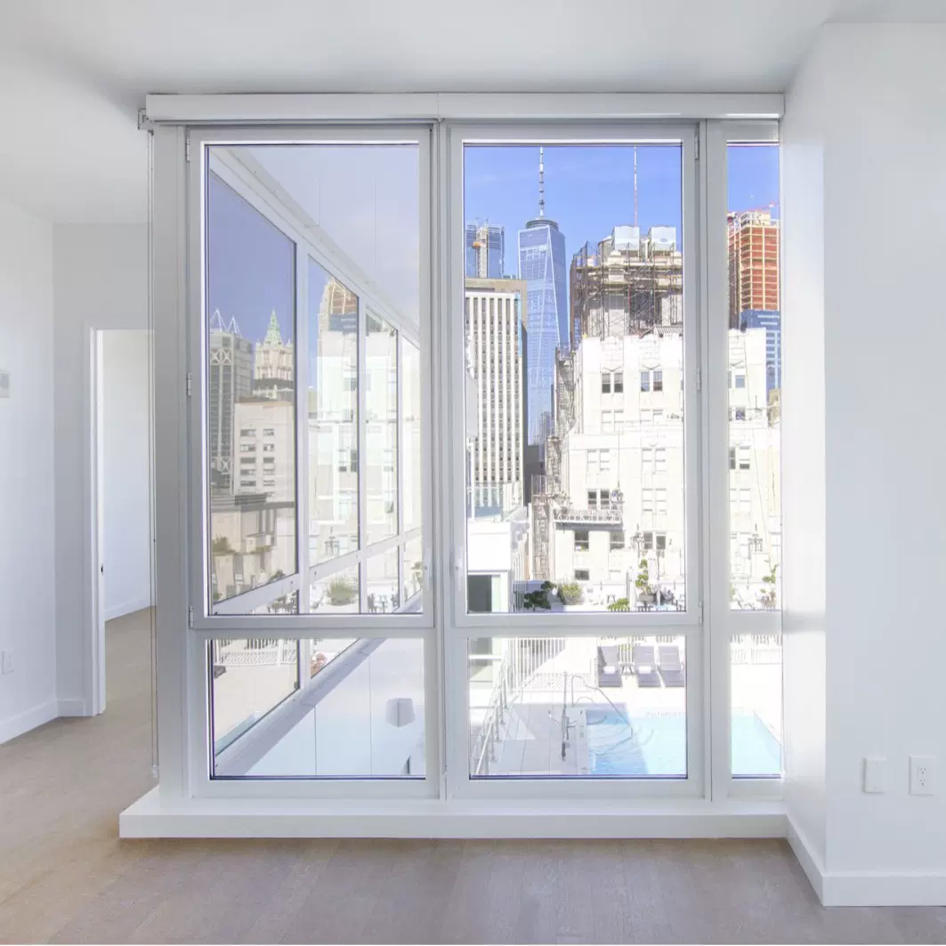 跨境大厦幕墙窗铝合金玻璃门窗出口消防排烟窗办公楼悬窗窗户