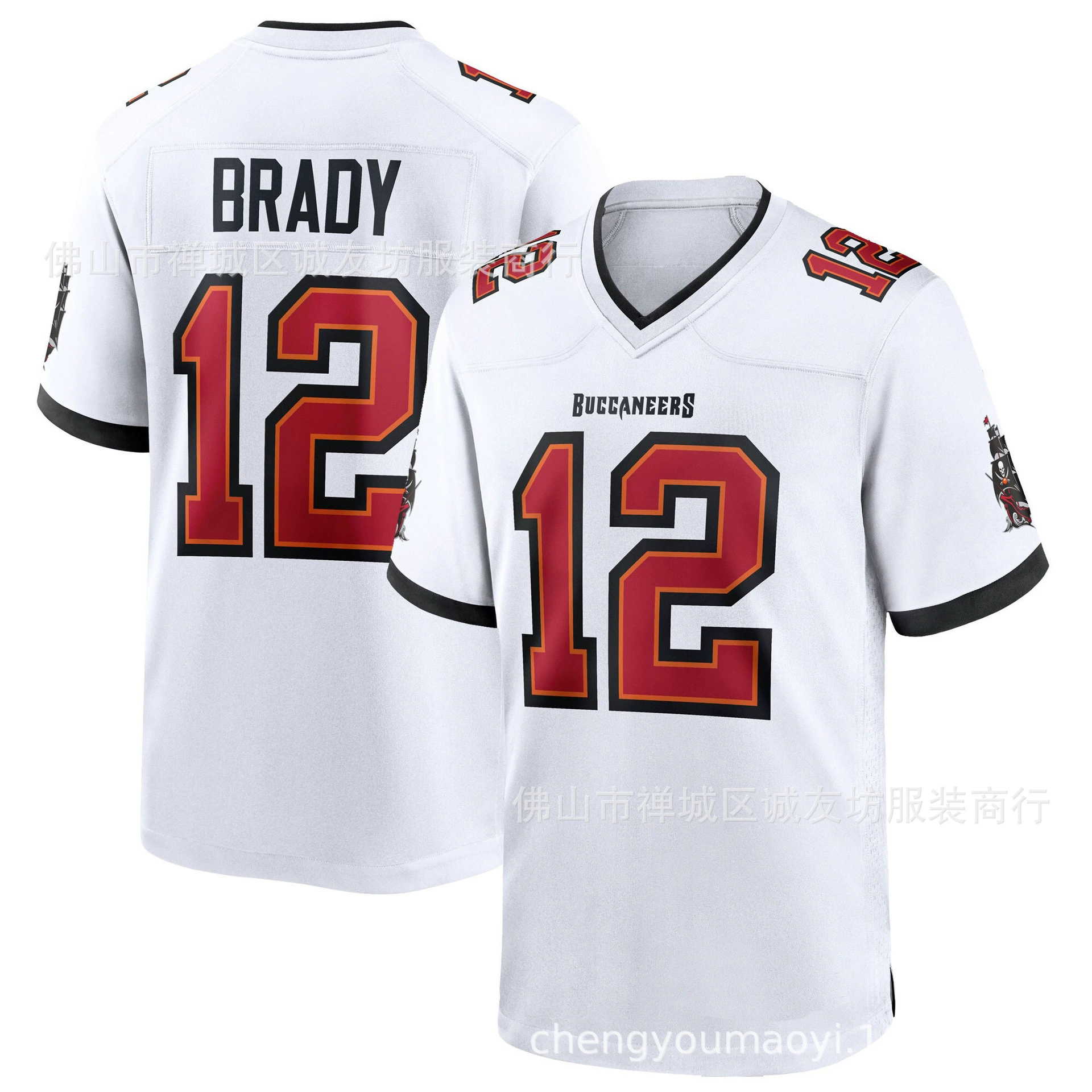 NFL регби майка пират 12 Белый Buccaneers Том Брэди майка Бреди