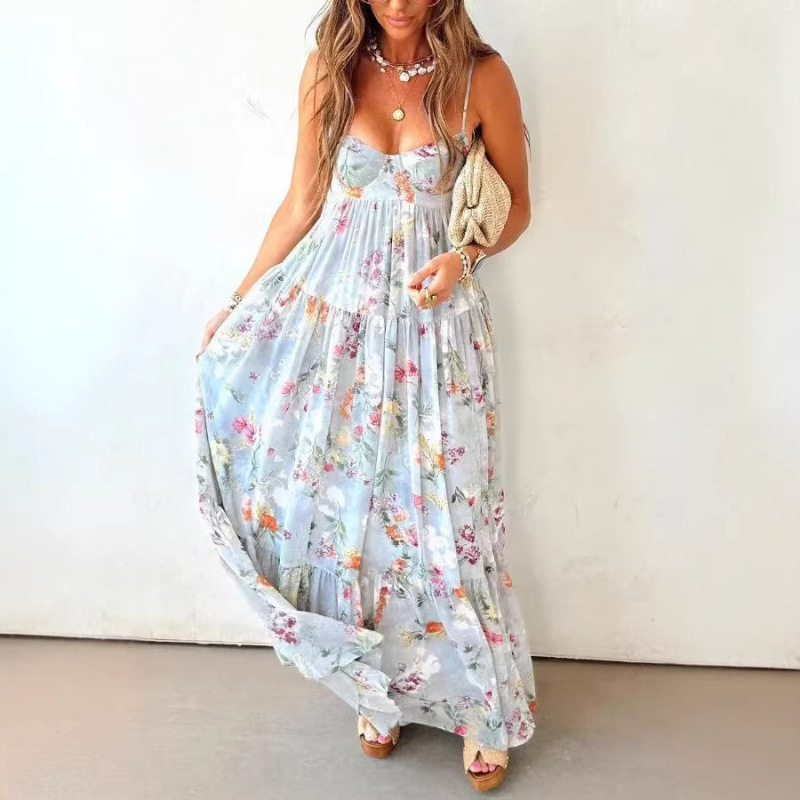 summer shiffon long skirt