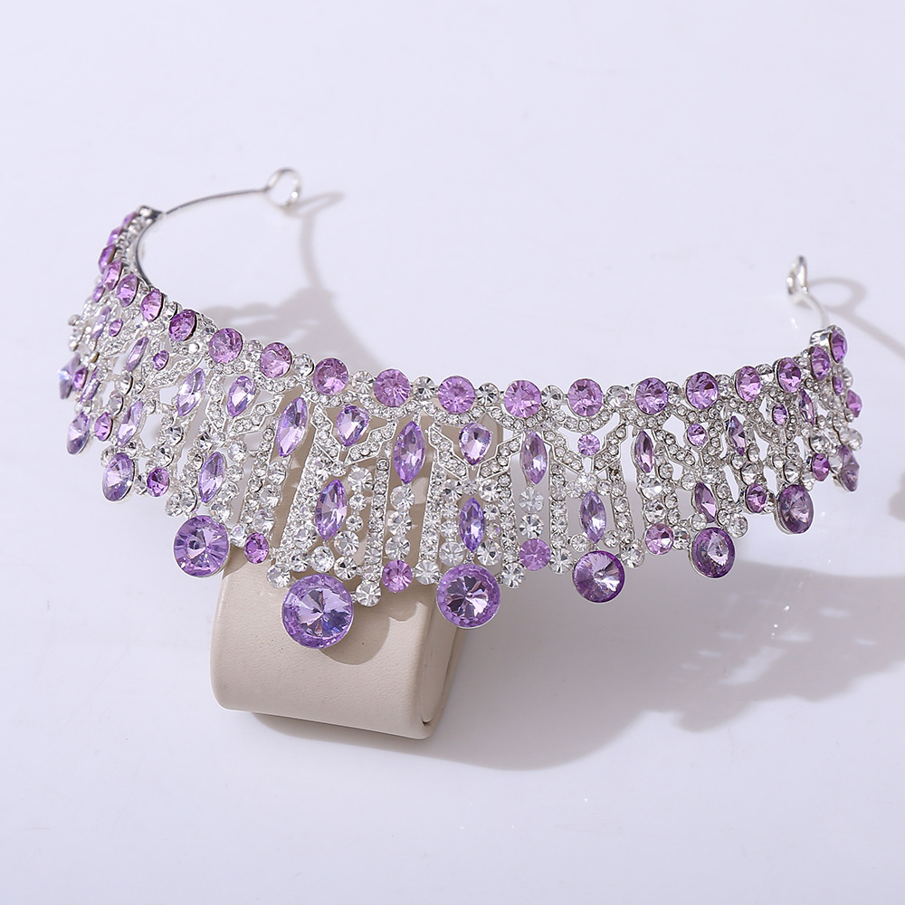 Bridal Shiny Women's Solid Color Alloy Rhinestone Diamond Crown display picture 14