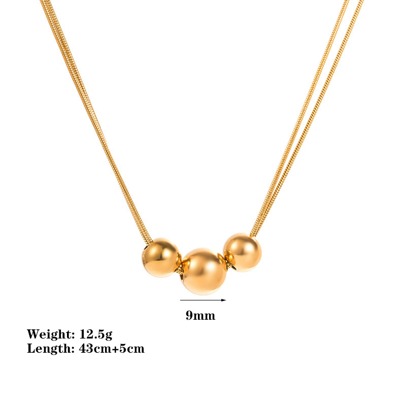 15g Weight 0.03µm-0.05µm Gold Plating Thickness PVD Coated Gold Plating Process Real Gold Plated Plating Material 304 Stainless Steel Pendant Material Necklace Classification PVD Coated Real Gold Plated 18K Gold Solid Color 304 Stainless Steel Elegant Waterproof Non Tarnish 304 Stainless Steel Necklace