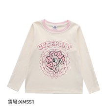 一件代发 25款童装    儿童长袖小马T恤 女童打底衫