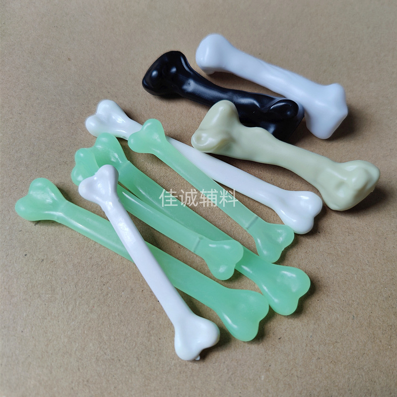 Halloween decorative bones (white/glow-in-the-dark) - DIY accessories (7/9.6CM)