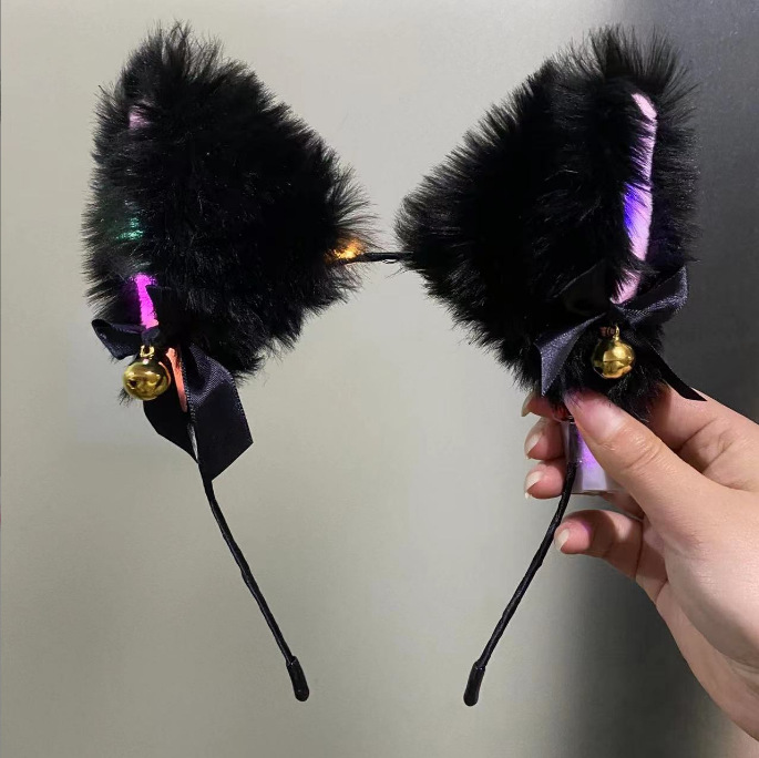 Luminoso Fox diadema Fox felpa Orejas de conejo orejas de gato horquilla bar concierto puesto diadema luminosa