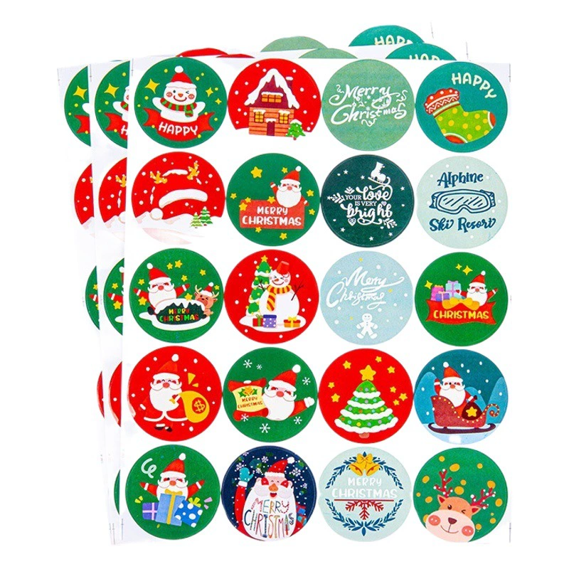 Трансграничные рождественские наклейки Трансграничная полоса большой праздничный подарок мультяшная этикетка украшение для стеклянного окна DIY наклейки