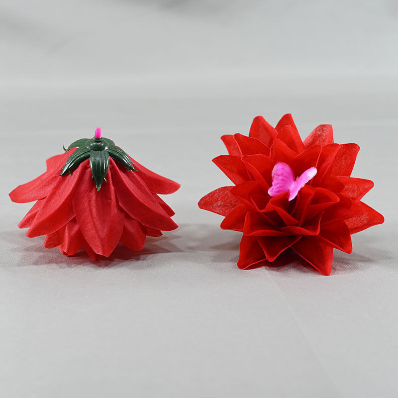造花の蝶、花柄のパイナップル菊、手作りフラワーアレンジメント、つる、シルクフラワー、花頭、半完成造花|undefined