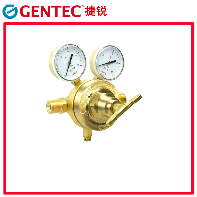 GENTEC捷锐155HF氧气氩气氦气氮气高压大流量减压器气体压力表