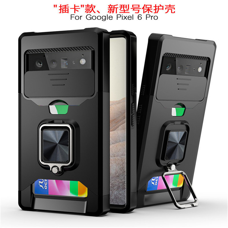 Suitable for Google Pixel 10 Pro XL Phone Case, Pixel 9 Ring Card Holder Sliding Window, Pixel 7 Anti-Drop Protective Case Suitable for Google Pixel 10 Pro XL Phone Case, Pixel 9 Ring Card Holder Sliding Window, Pixel 7 Anti-Drop Protective Case