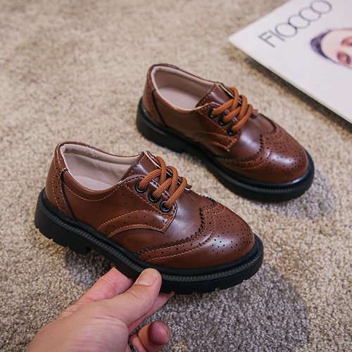 Girls versatile small leather shoes  new soft-soled children's shoes British style baby shoes retro men's shoes performance shoes