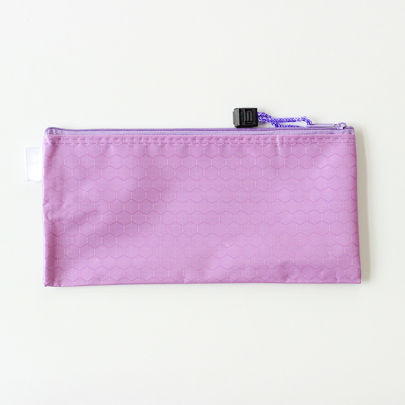 Bolsa de archivo de lona de color A4 cremallera Examen de estudiante bolsa de información de plástico bolsa de almacenamiento pequeña factura seguro