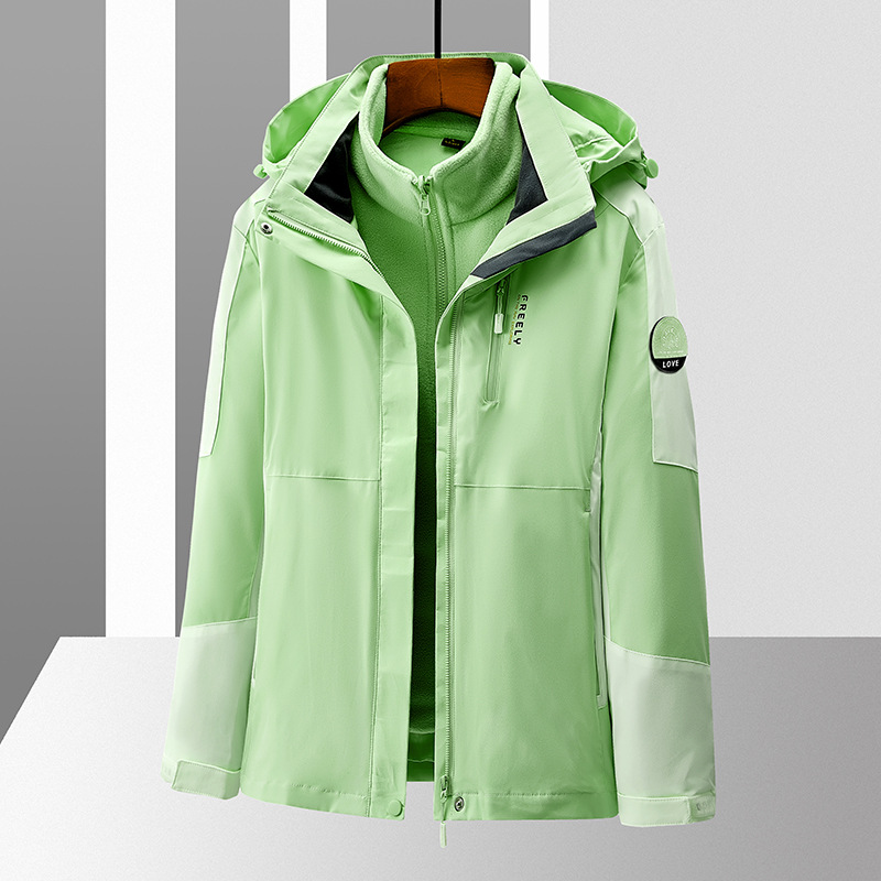 23 años de pareja vestir hombre 3 - en - 1 chaqueta desmontable mujer invierno impermeable a prueba de viento invierno invierno