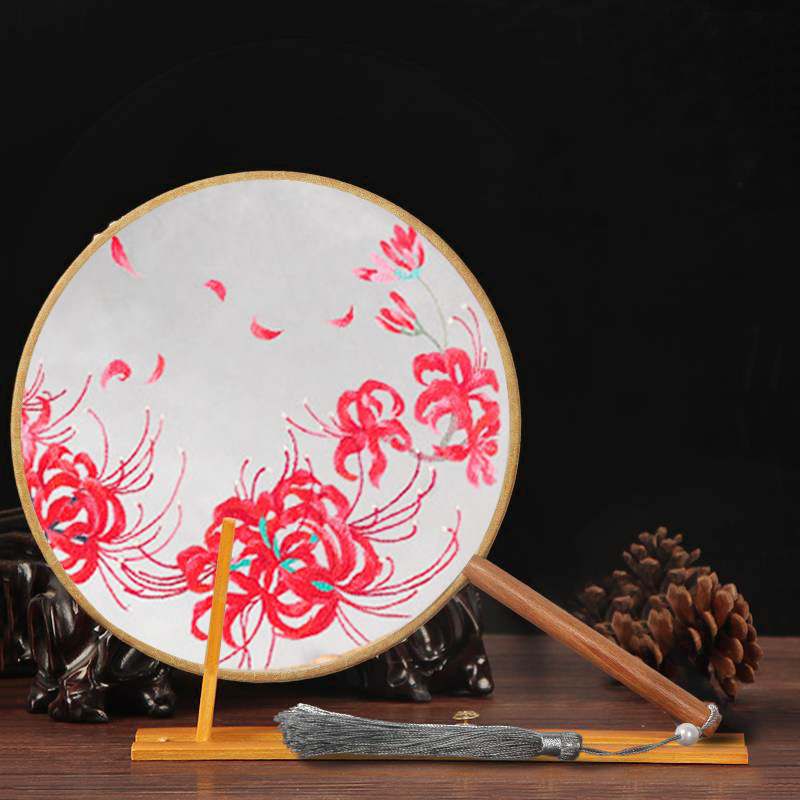 Bordado DIY hecho a mano fan bordado principiante material paquete antiguo cinta poke bordado Suzhou bordado regalo