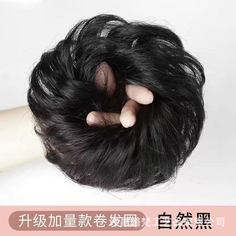 假发女鸡毛抓夹丸子头鸡毛毽子头呆毛甜辣美女发夹一体式抓夹发包|undefined