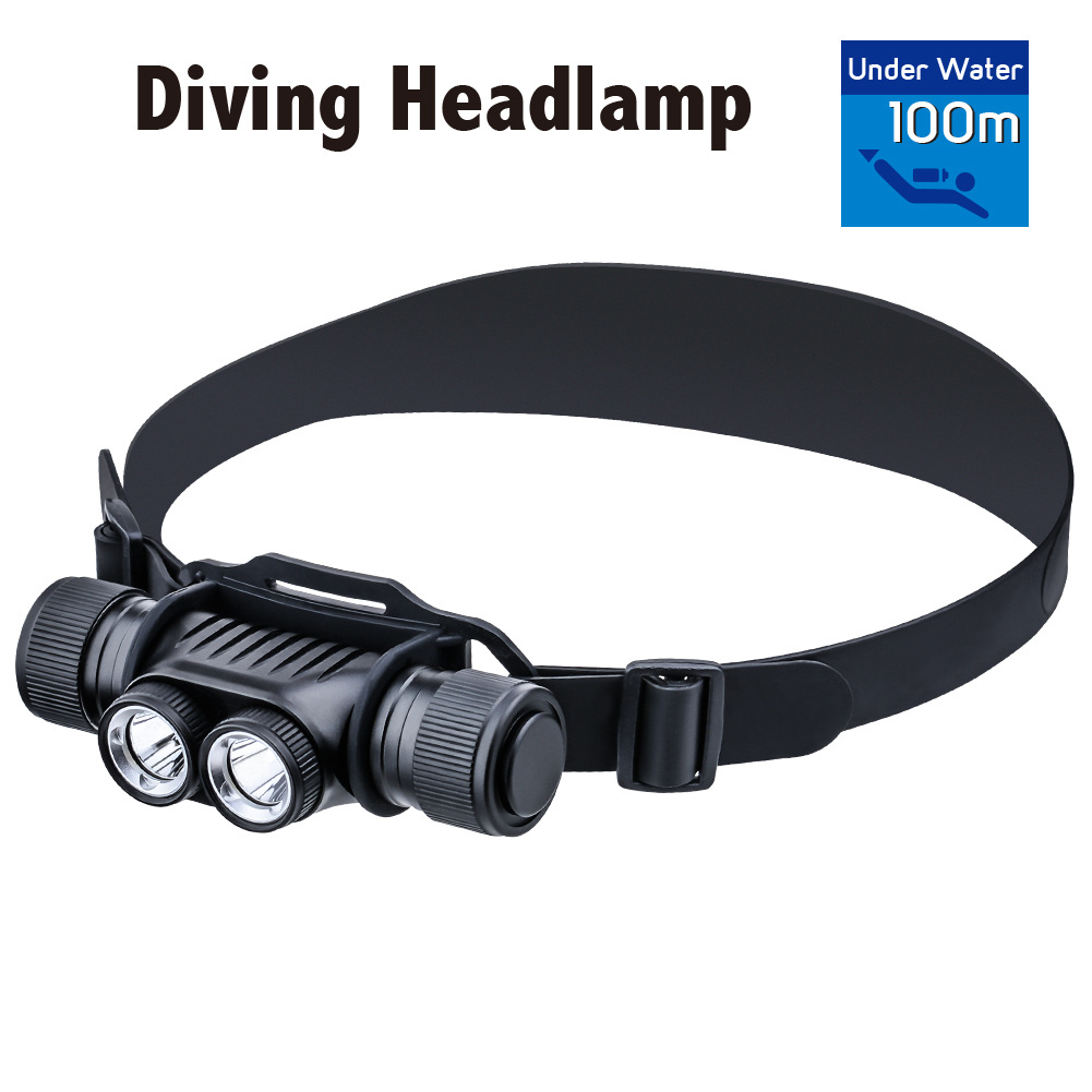 2021 new pattern charge diving Headlight Sea fishing Night fishing lights Strong light diving Underwater Photography fill-in light