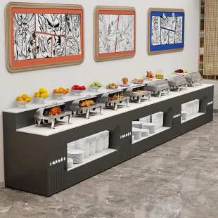 Restaurant Hotel Wall Buffet Table Unit Canteen Buffet Table Dessert Cold Dishes Table Fruit Dessert Table