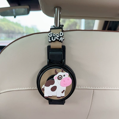 Creative Zodiac-Themed Car Cup: Car cup holder/beverage holder - two-in-one-water-cup-holderhook-beige-ugly-cow