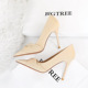 3391-3 han edition elegant party high-heeled shoes high heel with a pedicure shallow thin mouth pointed bow women's shoes