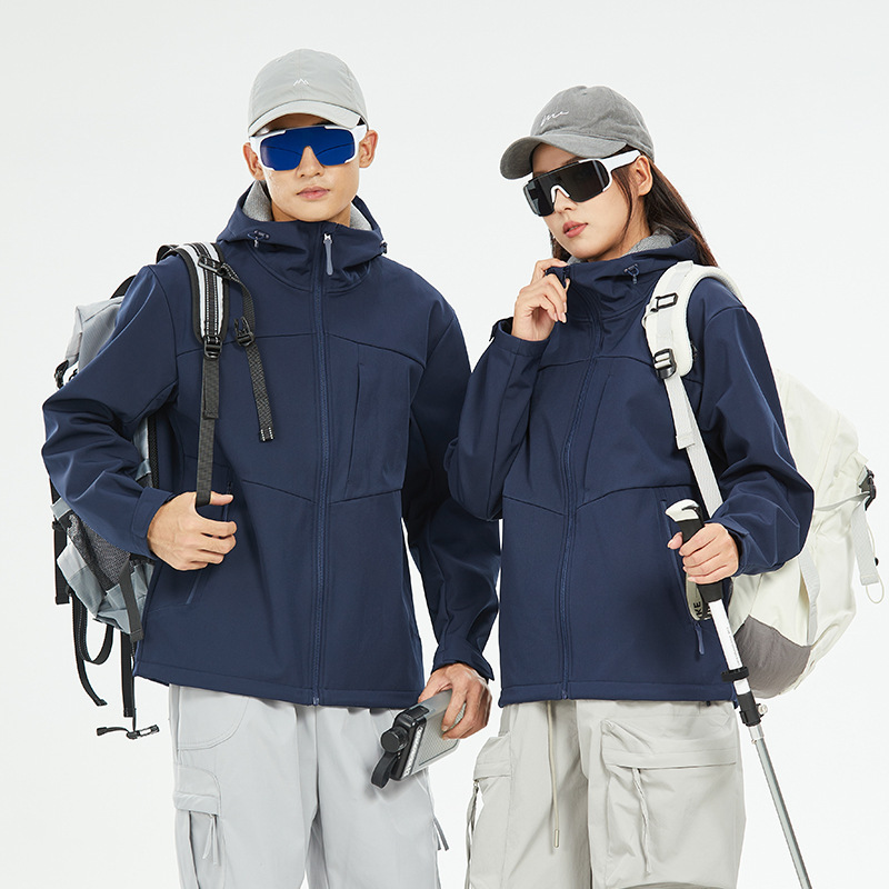 Kailas Stone の男性用と女性用の同じスタイルのソフトシェルジャケット、ベルベットの厚みのある単層防水ジャケット、ハイキングとサイクリングのジャケット、登山ジャケット|undefined