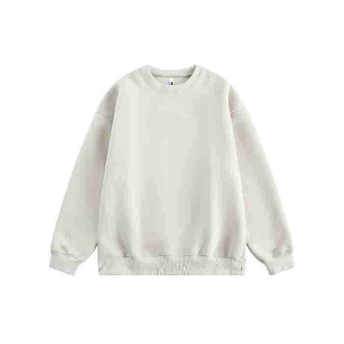 ANSアメリカの重いポンドの純色の丸首の衛衣の男女の春と秋のファッションの札のゆったりしている内は底のプルオーバーの上着を掛けます。