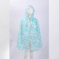 工廠直銷六一兒童節童裝夏季公主系列披風 可愛網紗披肩亮片披風