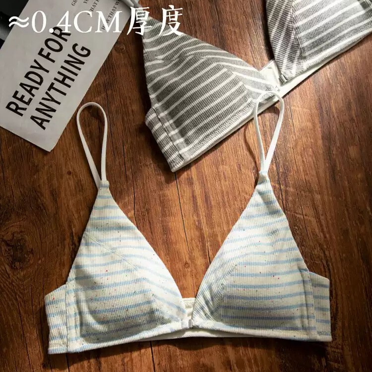 American-style front-clasp backless bra for women, summer seamless thin strap sexy bra set, 2026 new triangle cup