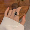 Black mountain tea, one size brand advanced ring, jewelry, high-quality style, light luxury style