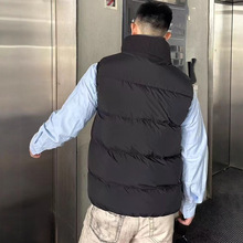 跨境高版本蒙家 新款饰章连帽羽绒背心防风御寒男女马甲羽绒服