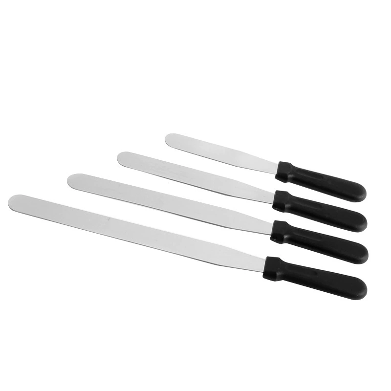 Большое количество оборотного шпателя для крема для торта прямой шпатель из нержавеющей стали 6 дюймов 8 дюймов 10 дюймов 12 дюймов пластиковая ручка