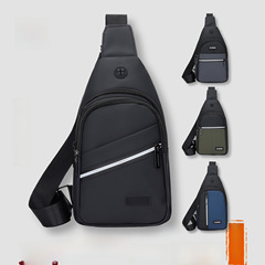 Men's Backpack Simple Contrast Casual Versatile Crossbody Chest Bag Trendy Business Oxford Cloth Practical Chest Bag