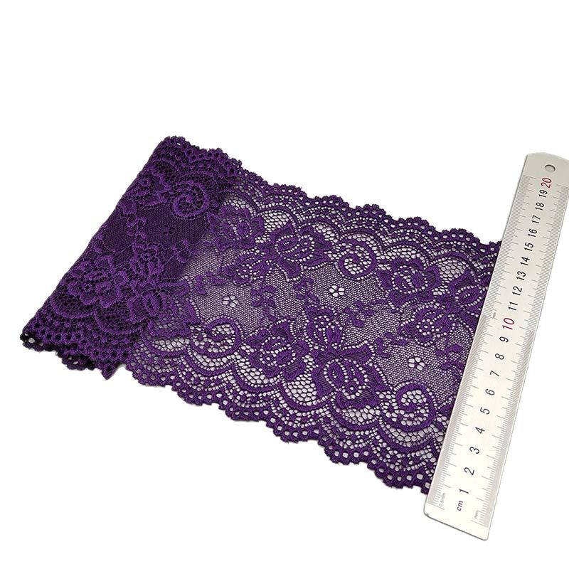 Punto explosivo transfronterizo 15cm de ancho con nailon elástico, encaje de hilo de presión de borde de flor