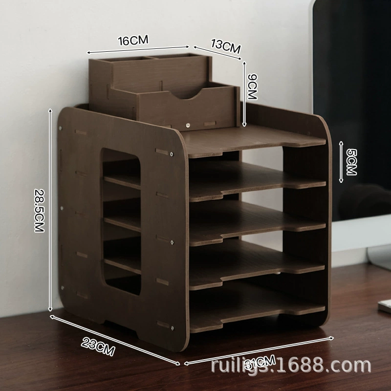 File rack storage rack multi-layer folder storage box desktop organization artifact office supplies storage shelf book