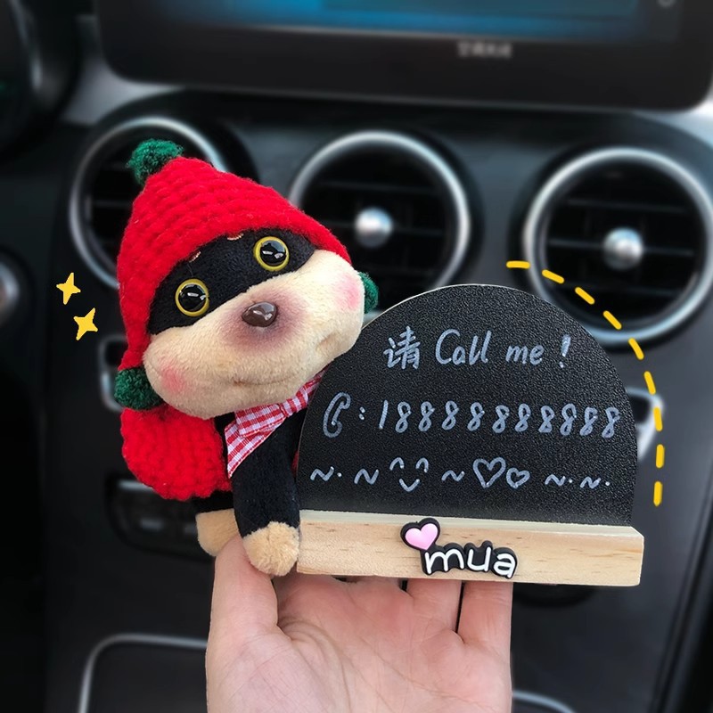 DIY abeja perro temporal placa de estacionamiento de automóviles muñecas
