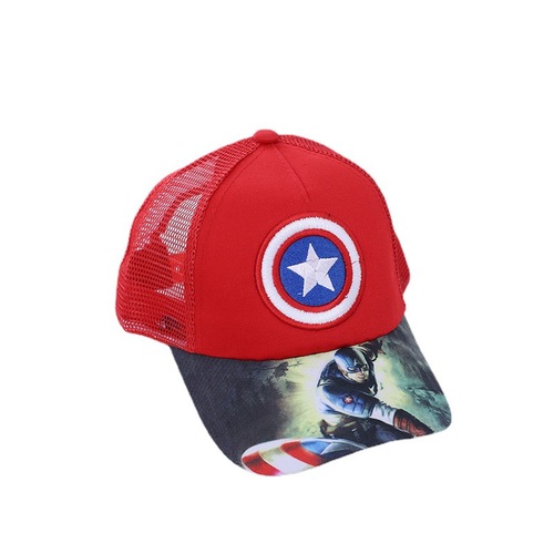 Children's Hat Wholesale Summer New Marvel Children's Mesh Hat Spider-Man Batman Baseball Cap Sun Hat