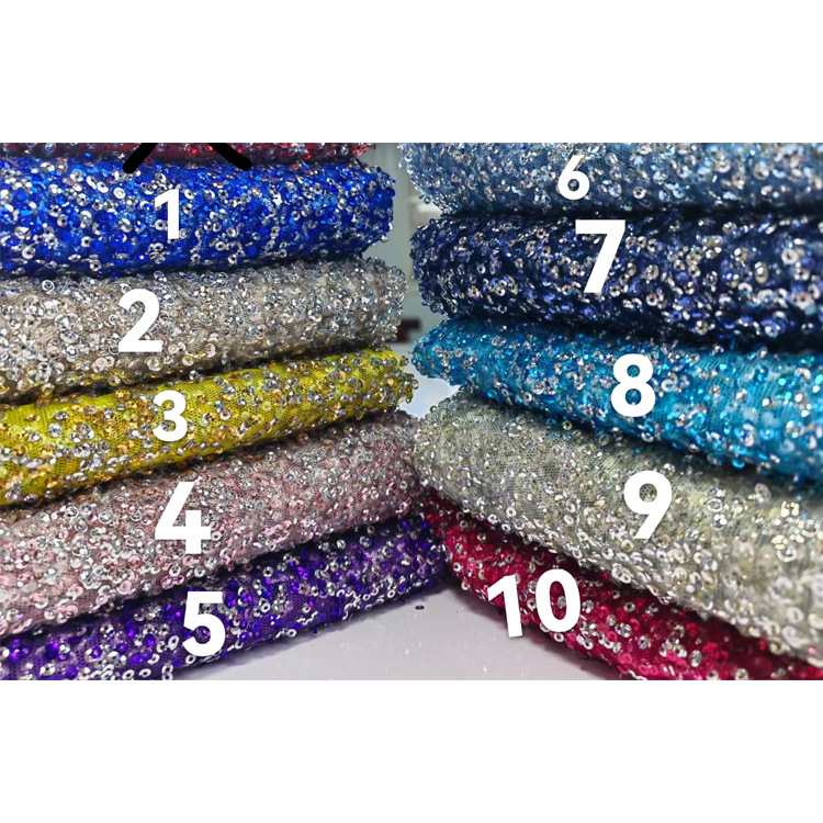 Nuevo proceso de malla de gaza de malla de rociado oro de doble color bordado tela de bordado tela de vestido de boda de lujo ligera