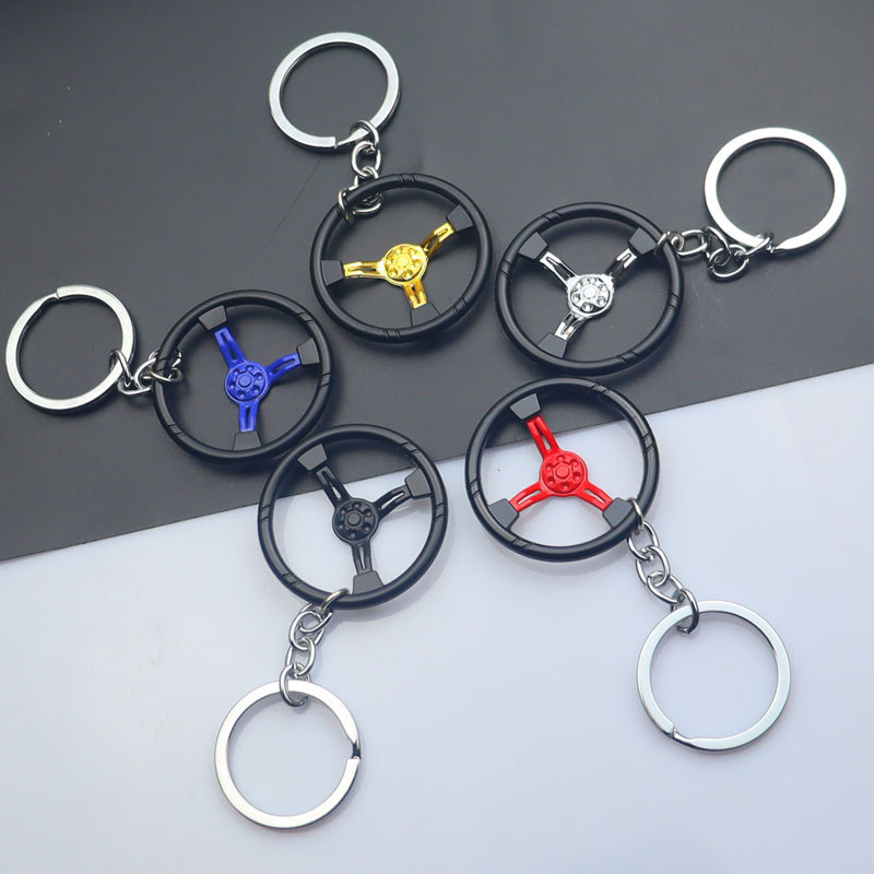 Luxurious Circle Metal Unisex Bag Pendant Keychain display picture 3