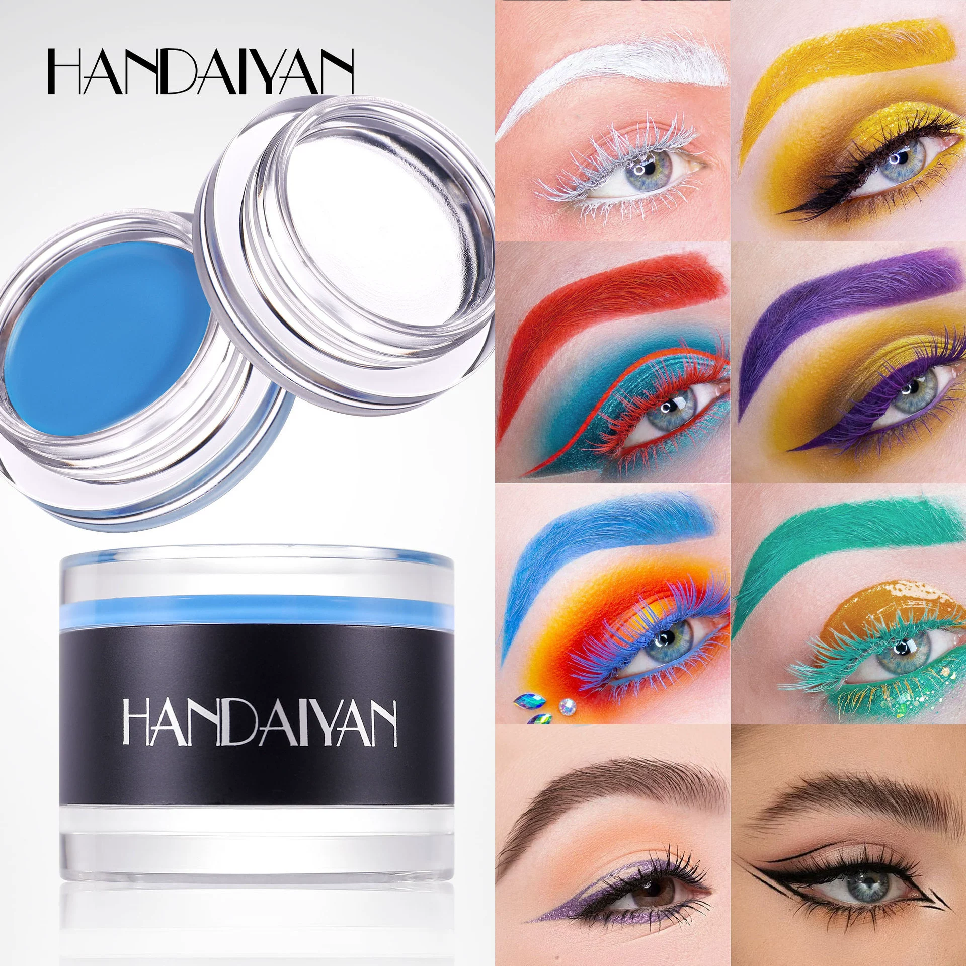 (Cross-border trading), waterproof eyebrow dye, new collection, 2 in 1, 8 colors