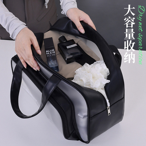 Double-layer swimming storage bag, travel dry and wet separation, special waterproof beach bag, large capacity seaside equipment swimsuit bag