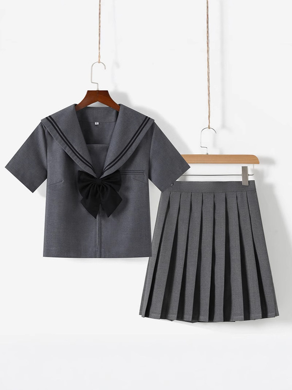工厂代发包售后灰二本jk制服水手服jk校供感百褶裙jk套装jk裙正版|undefined