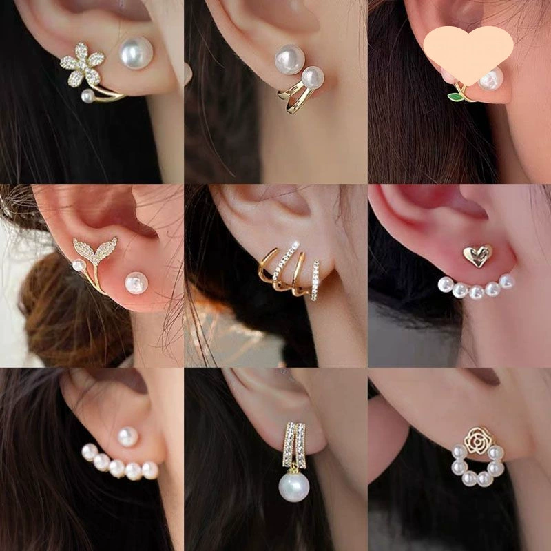Серьги, серебряная игла, универсальный аксессуар, набор из жемчуга, оптовый