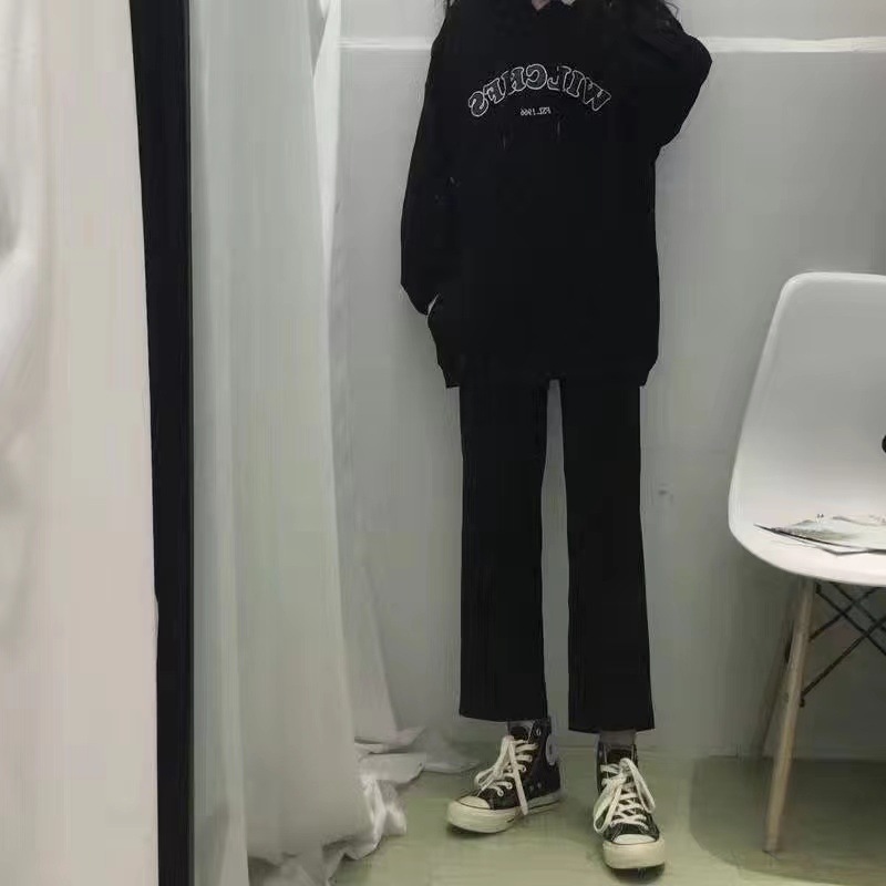 【店铺热销冰丝格子阔腿裤女垂感显瘦2025新款夏季薄款小个子窄版|undefined