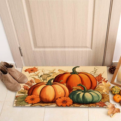 Avtomobil döşəmə paspasları Pumpkin Entry Door Floor Mat - thanksgiving-day-2-4060cm