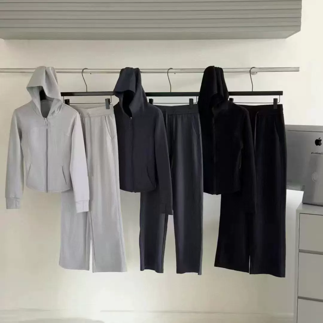 桑坡lulu同款春夏云感连帽拉链小蛮腰显瘦新款时尚休闲优雅运动套