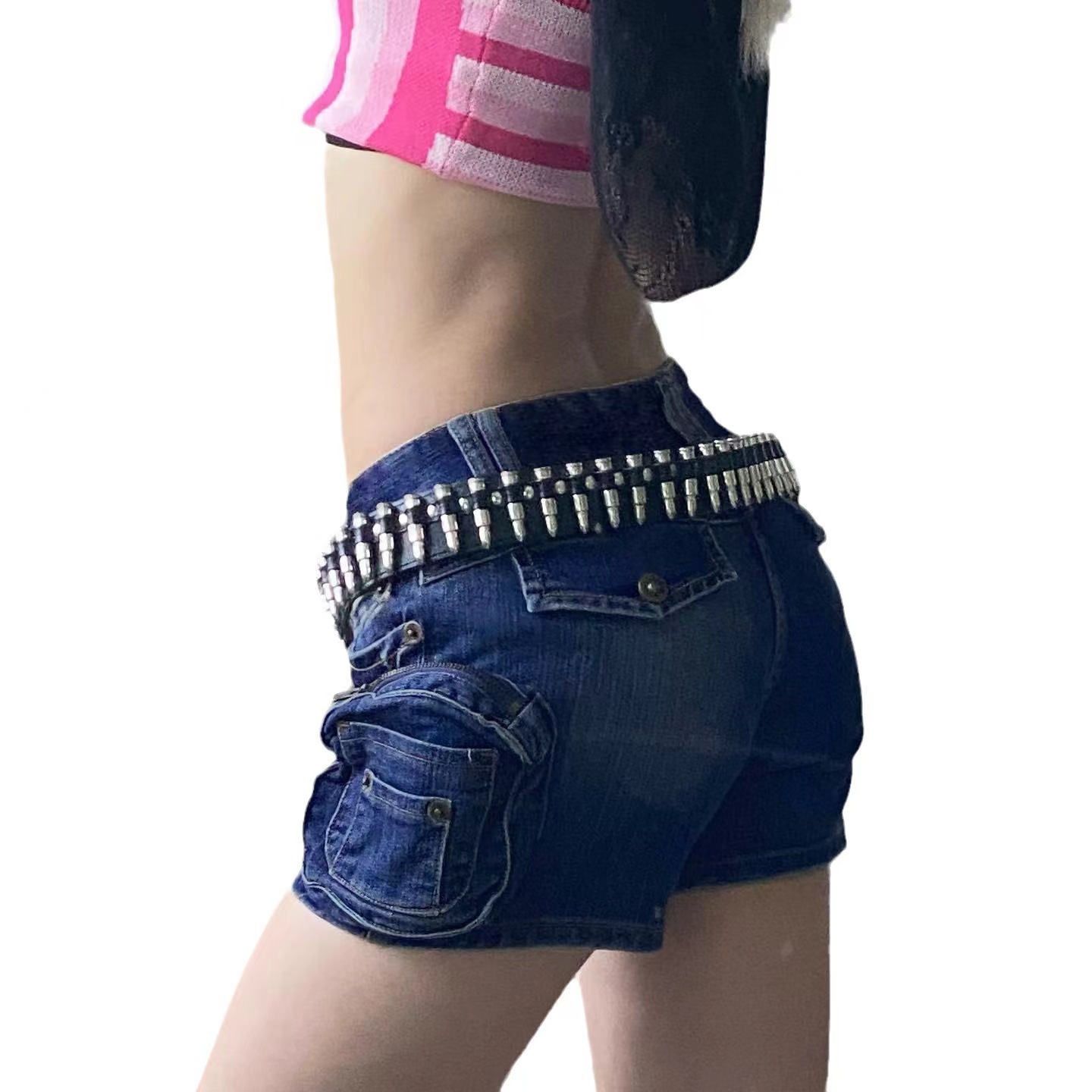 Neuer Gürtel, Nietengürtel, modischer und vielseitiger Bullet-Gürtel im Punk-Stil, trendiger neuer Hosengürtel mit personalisierter Dekoration für Damen, trendig_voghion.com