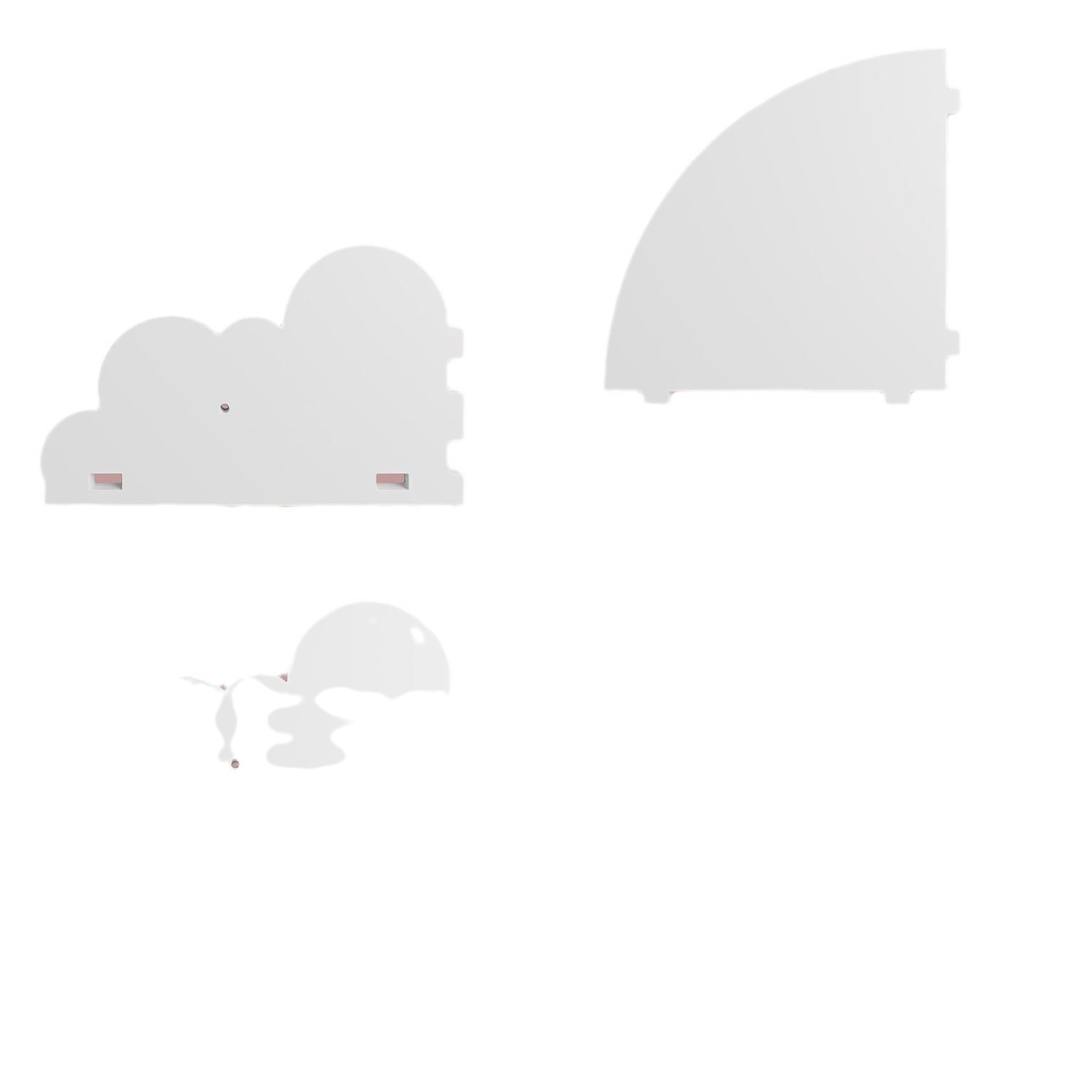 Estante flotante en forma de onda de madera, estante de pared lindo y creativo, decoración colgante en la pared de la habitación de los niños de la niña