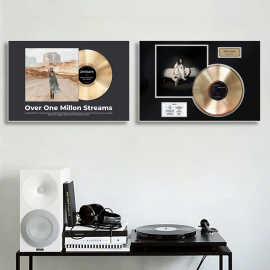 黑胶CD唱片挂画摇滚古典咖啡馆音乐餐厅酒吧客厅沙发背景墙装饰画