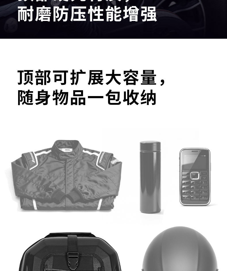 Motorcycle Rear Seat Helmet Bag, Large Capacity Riding Bag, Travel Backpack, Water-Resistant Tail Bag, Rider Gear