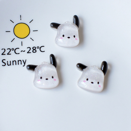 Best-selling transparent cartoon resin accessories hair accessories hole shoe cream glue accessories pj591